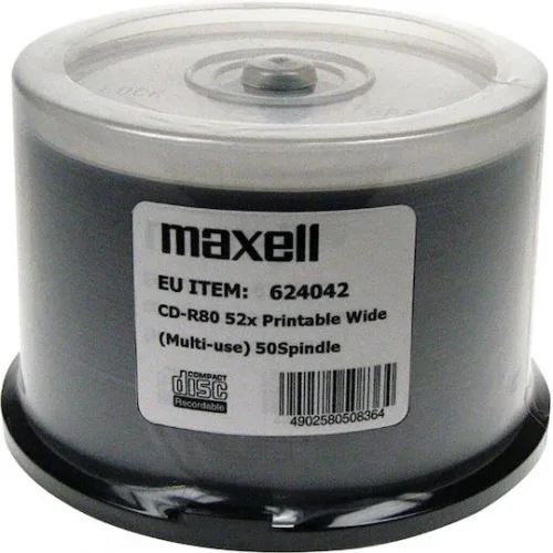 Maxell Εγγράψιμα CD-R 52x 700MB 50τμχ Maxell Εγγράψιμα CD-R 52x 700MB 50τμχ