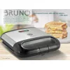 Bruno Τοστιέρα για 2 Τοστ 800W Inox