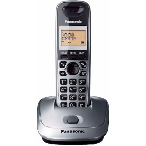 Panasonic KX-TG2511 Ασύρματο Τηλέφωνο με Ελληνικό Μενού Metallic Gray