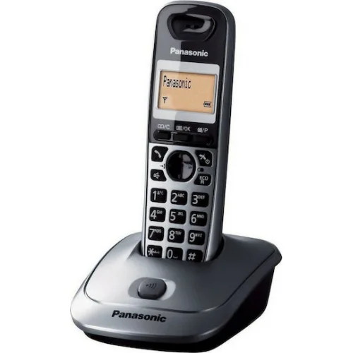 Panasonic KX-TG2511 Ασύρματο Τηλέφωνο με Ελληνικό Μενού Titanium Black