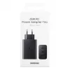 Samsung Φορτιστής Χωρίς Καλώδιο με Θύρα USB-A και 2 Θύρες USB-C 65W Power Delivery Μαύρος (Fast)