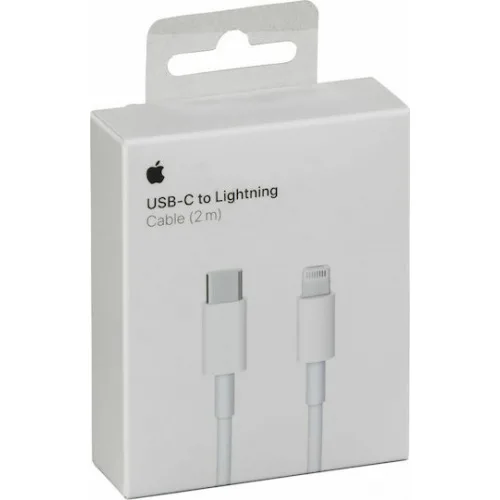 Apple USB-C to Lightning Cable 18W Λευκό 2m (MQGH2ZM/A)