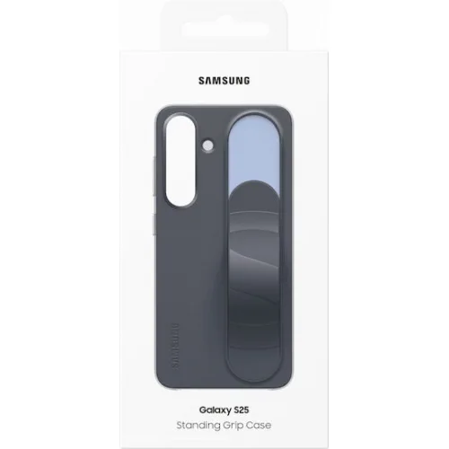 Samsung Standing Grip Back Cover Σιλικόνης Μαύρο (SAMSUNG S25)