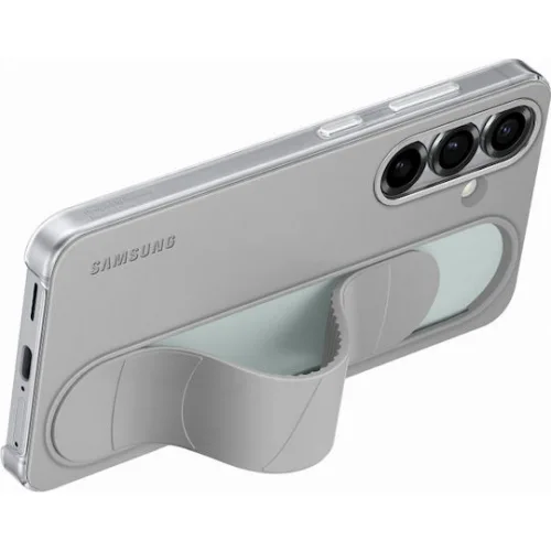 Samsung Standing Grip Back Cover Σιλικόνης Γκρι (Galaxy S25)