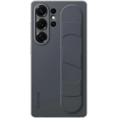 Samsung Standing Grip Back Cover Σιλικόνης Μαύρο (Galaxy S25 Ultra)