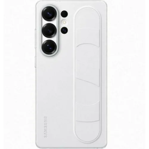 Samsung Standing Grip Back Cover Σιλικόνης με Λουράκι Λευκό (Galaxy S25 Ultra)