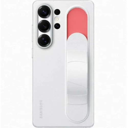 Samsung Standing Grip Back Cover Σιλικόνης με Λουράκι Λευκό (Galaxy S25 Ultra)