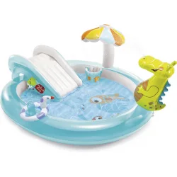 Intex Gator Play Center Παιδική Στρογγυλή Πισίνα Φουσκωτή 201x84εκ. Τιρκουάζ Intex Gator Play Center Παιδική Στρογγυλή Πισίνα Φουσκωτή 201x84εκ. Τιρκουάζ