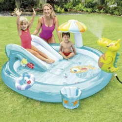 Intex Gator Play Center Παιδική Στρογγυλή Πισίνα Φουσκωτή 201x84εκ. Τιρκουάζ Intex Gator Play Center Παιδική Στρογγυλή Πισίνα Φουσκωτή 201x84εκ. Τιρκουάζ