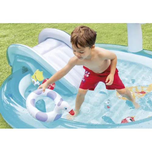 Intex Gator Play Center Παιδική Στρογγυλή Πισίνα Φουσκωτή 201x84εκ. Τιρκουάζ Intex Gator Play Center Παιδική Στρογγυλή Πισίνα Φουσκωτή 201x84εκ. Τιρκουάζ