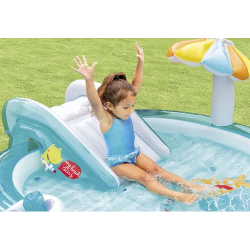 Intex Gator Play Center Παιδική Στρογγυλή Πισίνα Φουσκωτή 201x84εκ. Τιρκουάζ Intex Gator Play Center Παιδική Στρογγυλή Πισίνα Φουσκωτή 201x84εκ. Τιρκουάζ