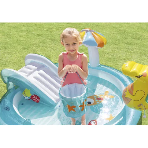 Intex Gator Play Center Παιδική Στρογγυλή Πισίνα Φουσκωτή 201x84εκ. Τιρκουάζ Intex Gator Play Center Παιδική Στρογγυλή Πισίνα Φουσκωτή 201x84εκ. Τιρκουάζ