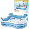 Intex Swim Center Τετράγωνη Πισίνα PVC Φουσκωτή 229x229x66εκ. Μπλε