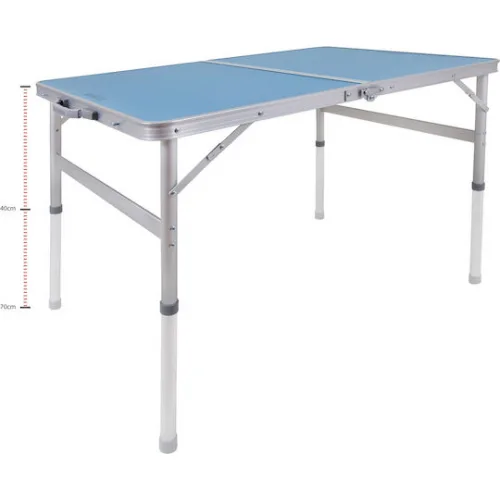 Escape Τραπέζι Αλουμινίου για Camping Πτυσσόμενο σε Βαλιτσάκι 90x60x70cm Μπλε