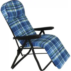 Escape Ξαπλώστρα-Πολυθρόνα Παραλίας με Ανάκλιση 6 Θέσεων Μπλε 105εκ.