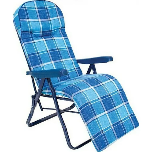 Escape Ξαπλώστρα-Πολυθρόνα Παραλίας με Ανάκλιση 6 Θέσεων Μπλε 105εκ.