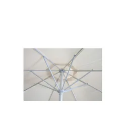 Ομπρέλα Δαπέδου Στρογγυλή Αλουμινίου Μπεζ με Βολάν Φ3m