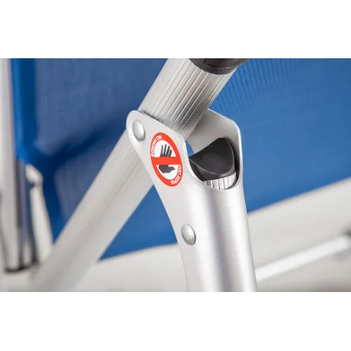 Escape Καρεκλάκι Παραλίας Αλουμινίου με Ψηλή Πλάτη Μπλε 53x68x68εκ.