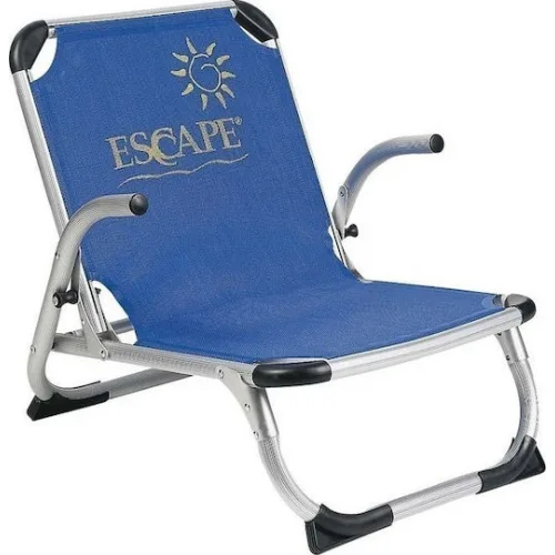 Escape Καρεκλάκι Παραλίας Αλουμινίου με Ψηλή Πλάτη Μπλε 53x68x68εκ.