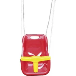 AMILA Κούνια με Προστατευτικό και Ζώνη Ασφαλείας Πλαστική για 1+ Ετών Κόκκινη