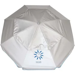 Escape Ομπρέλα Θαλάσσης Αλουμινίου Διαμέτρου 2m με UV Προστασία και Αεραγωγό Silver/Blue 8τμχ