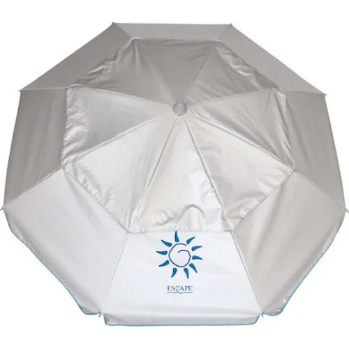 Escape Ομπρέλα Θαλάσσης Αλουμινίου Διαμέτρου 2m με UV Προστασία και Αεραγωγό Silver/Blue 8τμχ