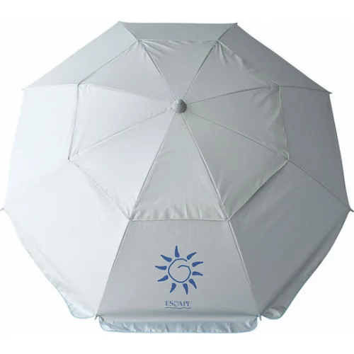 Escape Ομπρέλα Θαλάσσης Αλουμινίου Διαμέτρου 2m με UV Προστασία και Αεραγωγό Silver/Blue 8τμχ