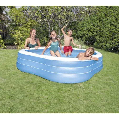 Intex Swim Center Παιδική Τετράγωνη Πισίνα Φουσκωτή 229x229x56εκ. Μπλε Intex Swim Center Παιδική Τετράγωνη Πισίνα Φουσκωτή 229x229x56εκ. Μπλε