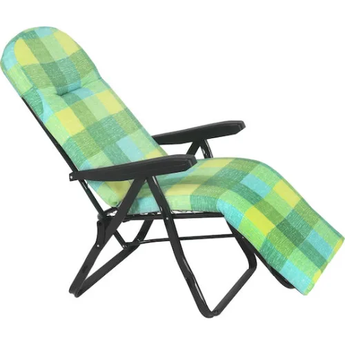 Escape Ξαπλώστρα-Πολυθρόνα Παραλίας με Ανάκλιση 6 Θέσεων Πράσινη 35x105εκ.