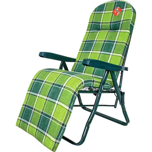 Escape Ξαπλώστρα-Πολυθρόνα Παραλίας με Ανάκλιση 6 Θέσεων Πράσινη 35x105εκ.