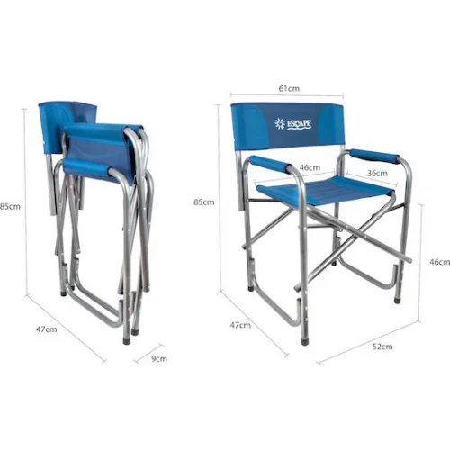 Escape Καρέκλα Σκηνοθέτη Παραλίας Μπλε Αδιάβροχη 57εκ.