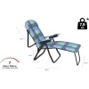 Escape Ξαπλώστρα-Πολυθρόνα Παραλίας με Ανάκλιση 7 Θέσεων Πράσινο/Μπλε 59x48x105εκ.