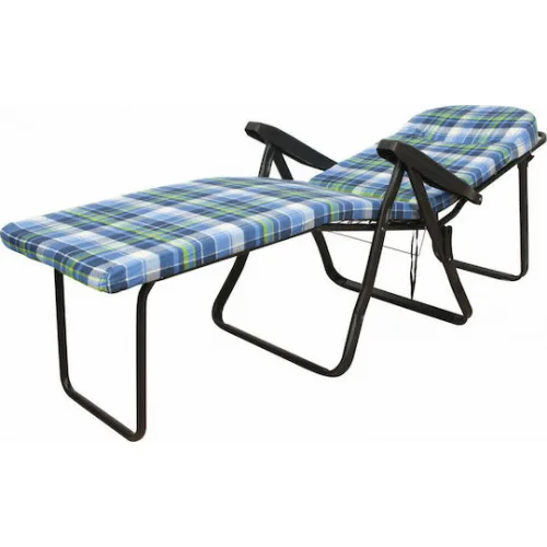 Escape Ξαπλώστρα-Πολυθρόνα Παραλίας με Ανάκλιση 7 Θέσεων Πράσινο/Μπλε 59x48x105εκ.