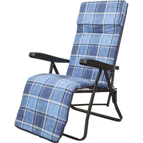 Escape Ξαπλώστρα-Πολυθρόνα Παραλίας με Ανάκλιση 6 Θέσεων Μπλε 59x42x105εκ.