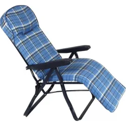 Escape Ξαπλώστρα-Πολυθρόνα Παραλίας με Ανάκλιση 6 Θέσεων Μπλε 26x26x105εκ.