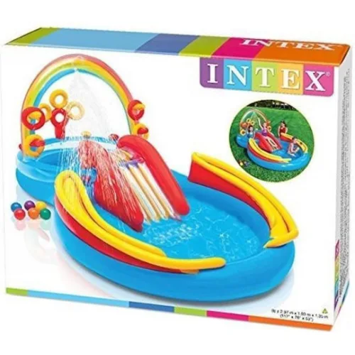 Intex Παιδική Πισίνα Φουσκωτή 297x193x135εκ. Μπλε Intex Παιδική Πισίνα Φουσκωτή 297x193x135εκ. Μπλε