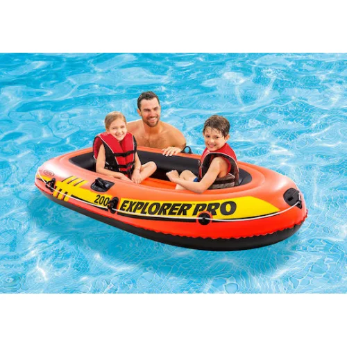 Intex Εxplorer Pro 200 Φουσκωτή Βάρκα 2 Ατόμων Πορτοκαλί 196x102εκ.