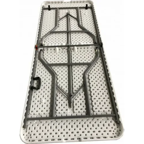 Escape Τραπέζι Αλουμινίου για Camping Πτυσσόμενο σε Βαλιτσάκι 183x75x74cm Λευκό