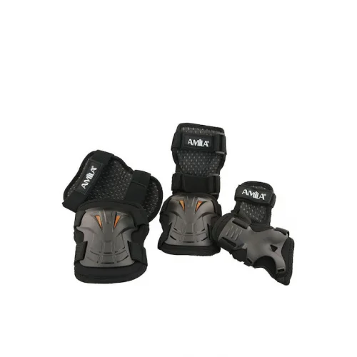 AMILA Σετ Προστατευτικών για Rollers Μαύρο