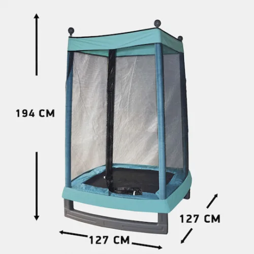 AMILA Τραμπολίνο Παιδικό 127x127εκ. με Προστατευτικό Δίχτυ