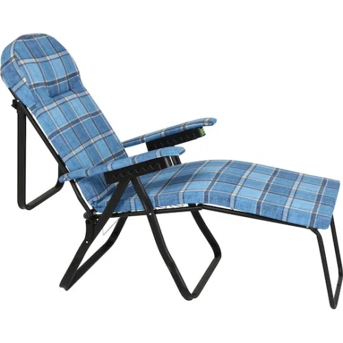 Escape Ξαπλώστρα-Πολυθρόνα Παραλίας με Ανάκλιση 7 Θέσεων Μπλε 59x48x105εκ.