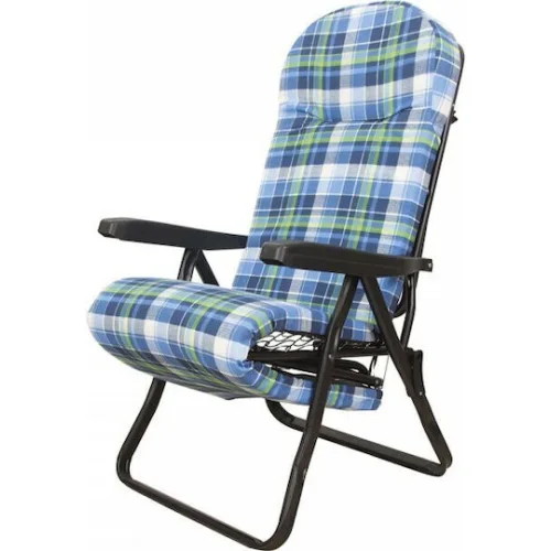 Escape Ξαπλώστρα-Πολυθρόνα Παραλίας με Ανάκλιση 7 Θέσεων Μπλε 59x48x105εκ.