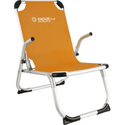 Escape Plus Καρεκλάκι Παραλίας Αλουμινίου με Ψηλή Πλάτη Πορτοκαλί