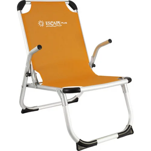 Escape Plus Καρεκλάκι Παραλίας Αλουμινίου με Ψηλή Πλάτη Πορτοκαλί