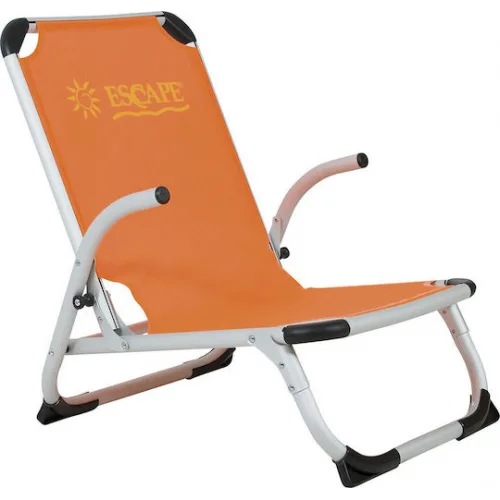 Escape Plus Καρεκλάκι Παραλίας Αλουμινίου με Ψηλή Πλάτη Πορτοκαλί