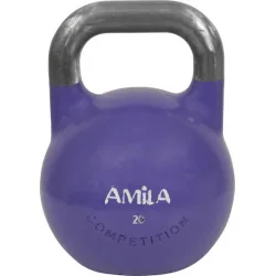 AMILA Kettlebell Βινυλίου 20kg Μωβ
