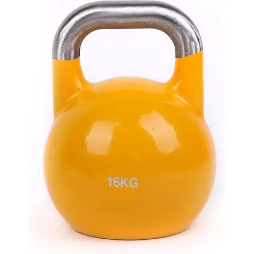 AMILA Kettlebell Βινυλίου 16kg Κίτρινο