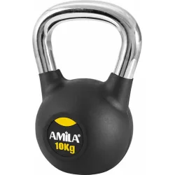 AMILA Kettlebell από Λάστιχο 10kg Μαύρο