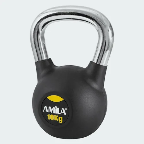 AMILA Kettlebell από Λάστιχο 10kg Μαύρο