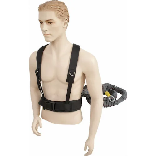 AMILA Λάστιχο Γυμναστικής Σωληνωτό Μαλακό Γκρι με Τιράντες 5m